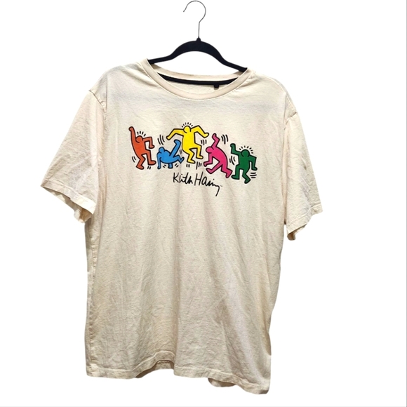 Keith Haring Foundation Dancing People Art Unisex Men's Tshirt Tee Size XL - Picture 1 of 4